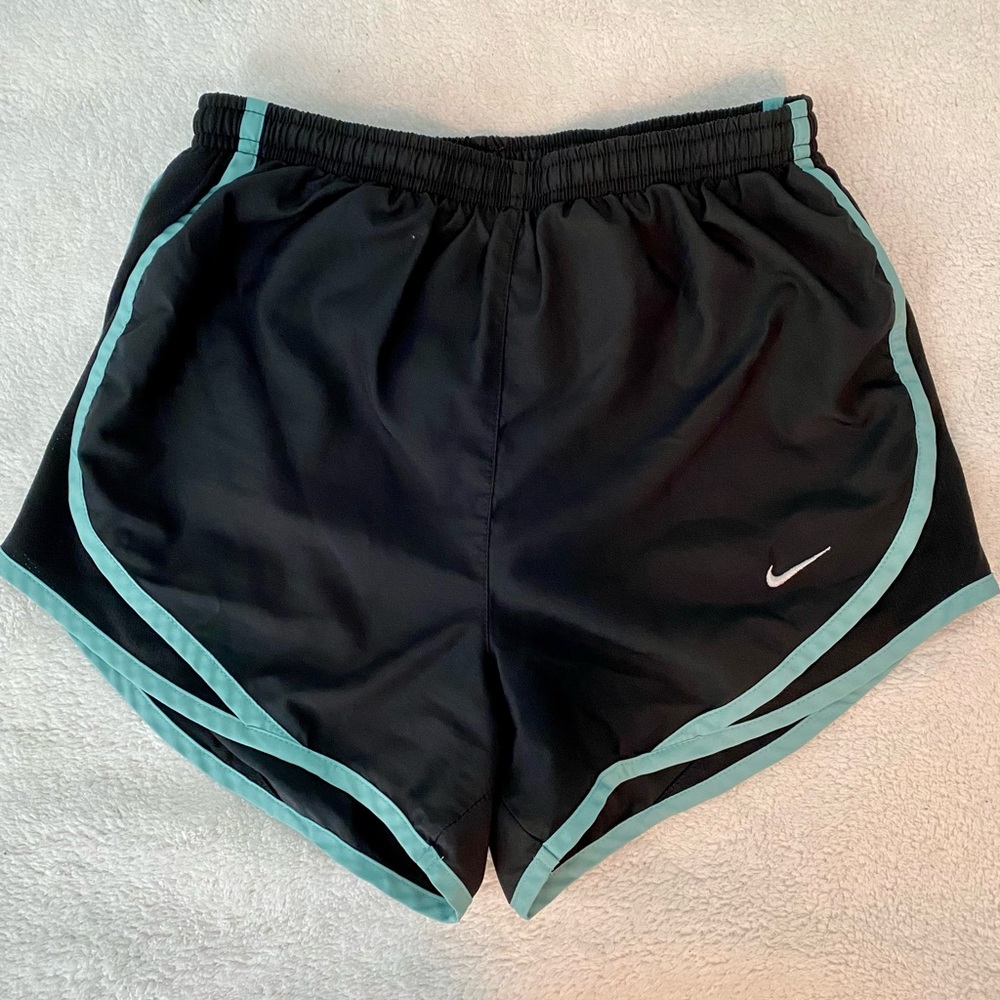 Nike Dri-Fit Athletic Shorts Black and Blue | Size XS